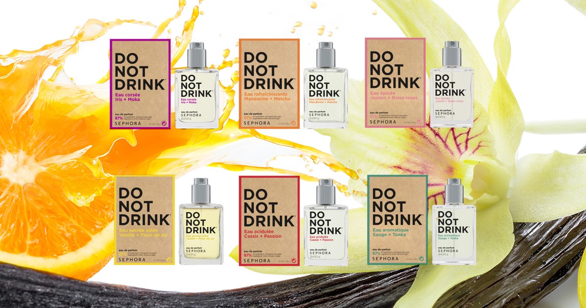 سيفورا تطلق عطور مصنوعة من 87٪ من المكونات الطبيعية تحت مسمى Do Not Drink Collection